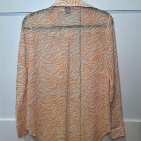 Princess Polly, Ziggy Top, Creamy Tangerine Animal Striped Blouse, Fun & Funky,4 - Picture 7 of 7